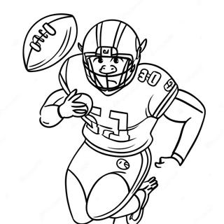 Dalvin Cook Running With Football Coloring Page 58405-48543