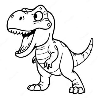 Ferocious T Rex Roaring Coloring Page 58415-48533