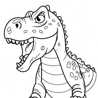 Ferocious T Rex Roaring Coloring Page 58415-48534