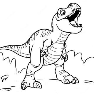 Ferocious T Rex Roaring Coloring Page 58415-48535