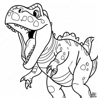 Ferocious T Rex Roaring Coloring Page 58415-48536