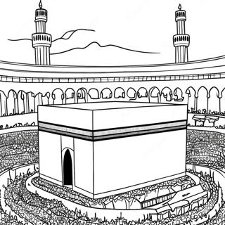 Kaaba In Mecca Coloring Page 58425-48554