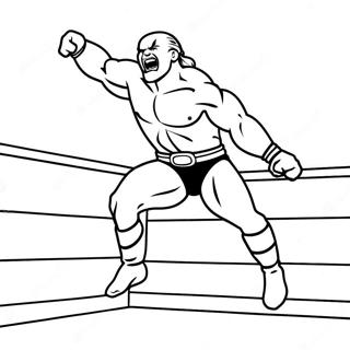 Wwe Wrestler Jumping On Opponent Coloring Page 58435-48550