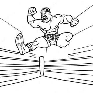 Wwe Wrestler Jumping On Opponent Coloring Page 58435-48551