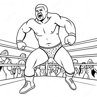 Wwe Wrestler Jumping On Opponent Coloring Page 58435-48552