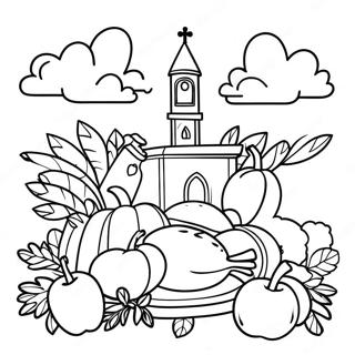 Religious Children's Church Thanksgiving Coloring Pages