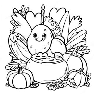 Religious Children S Church Thanksgiving Coloring Page 5844-4668