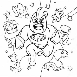 Superhero Birthday Coloring Pages