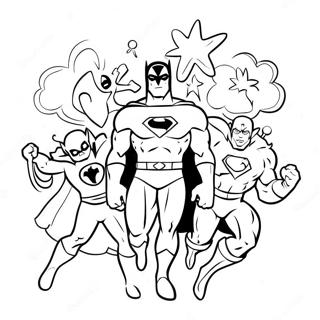 Superhero Birthday Celebration Coloring Page 58455-48558