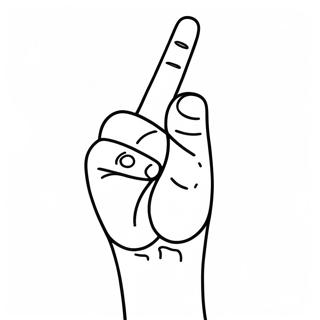 Middle Finger Coloring Page 58475-48578