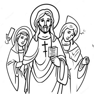 Beautiful Apostles Creed Illustration Coloring Page 58496-48599