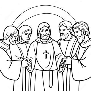 Beautiful Apostles Creed Illustration Coloring Page 58496-48600