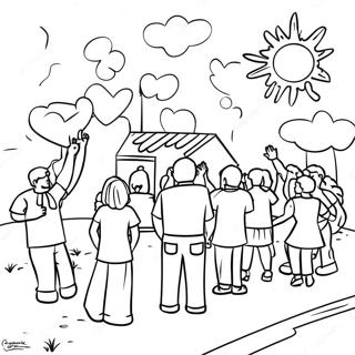 Community Celebration National Night Out Coloring Page 58516-48614