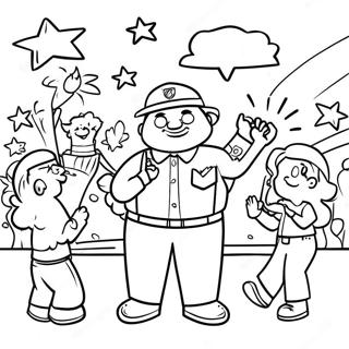 Community Celebration National Night Out Coloring Page 58516-48616