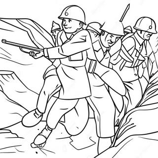 Trench Warfare Ww1 Soldiers Coloring Page 58525-48620