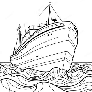 Sinking Edmund Fitzgerald Coloring Page 58536-48629