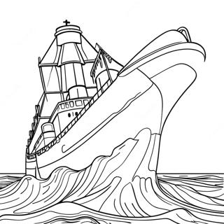 Sinking Edmund Fitzgerald Coloring Page 58536-48630