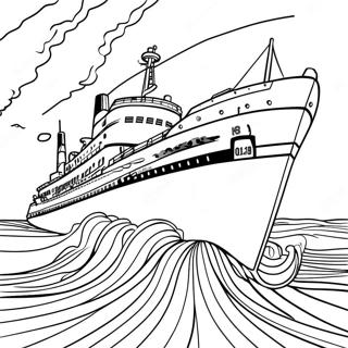 Sinking Edmund Fitzgerald Coloring Page 58536-48632