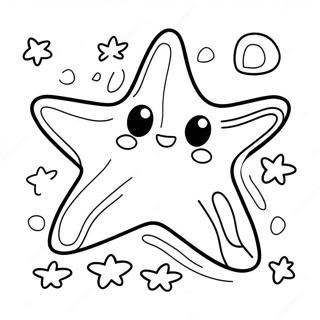 Cute Starfish Underwater Coloring Page 5855-4680