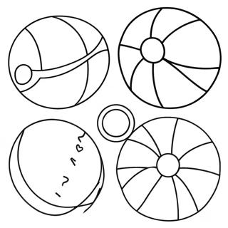 Colorful Beach Balls Coloring Page 58565-48663