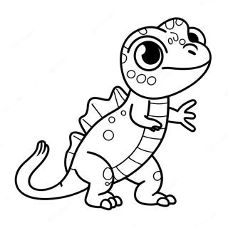 Cute Lizard Coloring Pages