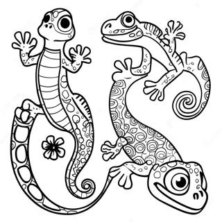 Playful Gecko Coloring Page 58576-48658