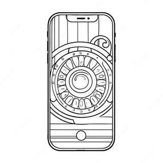 Iphone 14 In Vibrant Colors Coloring Page 58586-48670