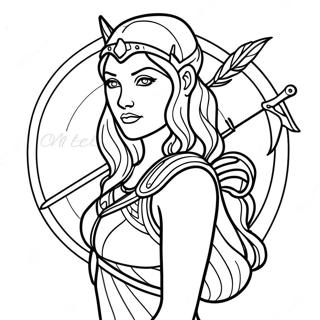 Artemis The Huntress Coloring Page 58606-48685