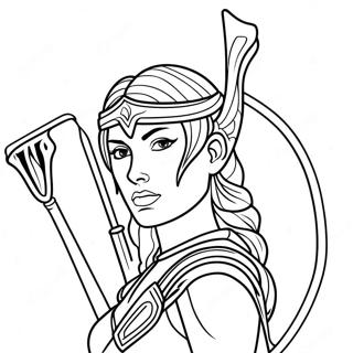 Artemis The Huntress Coloring Page 58606-48686