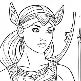 Artemis The Huntress Coloring Page 58606-48687