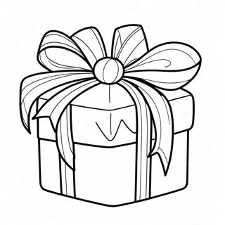 Festive Gift Box With Ribbons Coloring Page 58626-48702