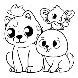 Animal Friends Coloring Page 58655-48714