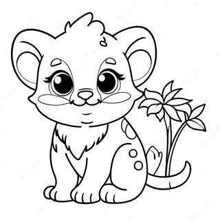 Cute Baby Animals Coloring Page 58656-48721