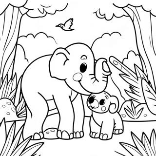 Adventurous Jungle Safari Coloring Page 58666-48734