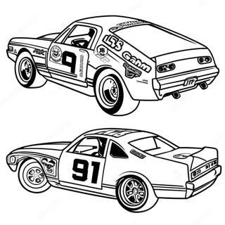 Late Model Dirt Car Racing Coloring Page 58675-48744