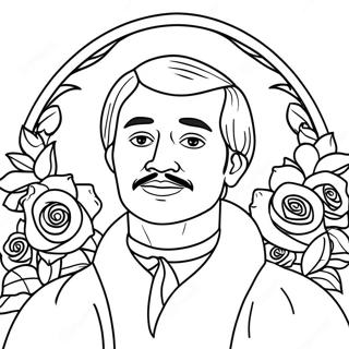 Juan Diego With Roses Coloring Page 58686-48756