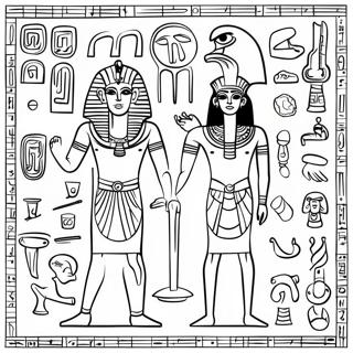 Ancient Egyptian Hieroglyphics Coloring Page 58736-48794