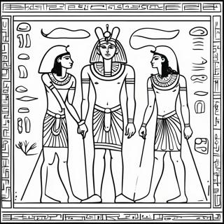 Ancient Egyptian Hieroglyphics Coloring Page 58736-48795