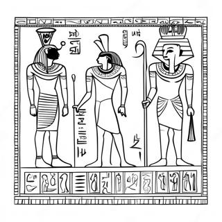 Ancient Egyptian Hieroglyphics Coloring Page 58736-48796