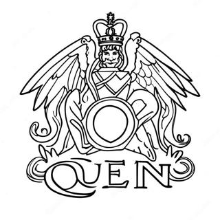 Queen Band Logo Coloring Page 58755-48799