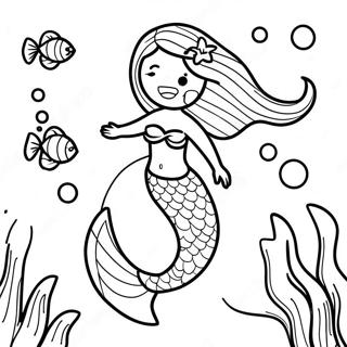 Mermaid Underwater Adventure Coloring Page 58775-48818