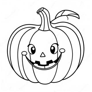 Happy Pumpkin Face Coloring Page 58786-48829