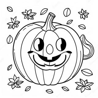 Happy Pumpkin Face Coloring Page 58786-48832