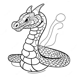 Fire Breathing Snake Dragon Coloring Page 58796-48837