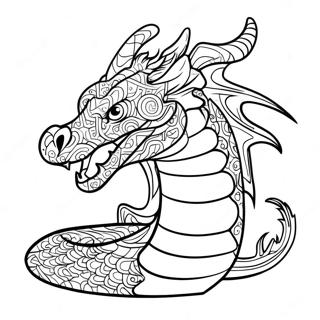 Fire Breathing Snake Dragon Coloring Page 58796-48838