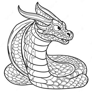 Fire Breathing Snake Dragon Coloring Page 58796-48839