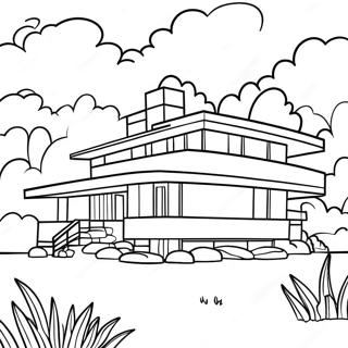 Frank Lloyd Wright Prairie Style Coloring Page 58806-48849