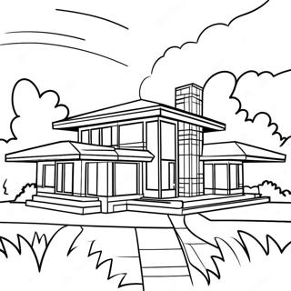 Frank Lloyd Wright Prairie Style Coloring Page 58806-48850