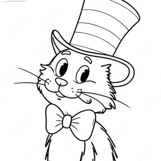 Whimsical Cat In The Hat Coloring Page 58816-48848