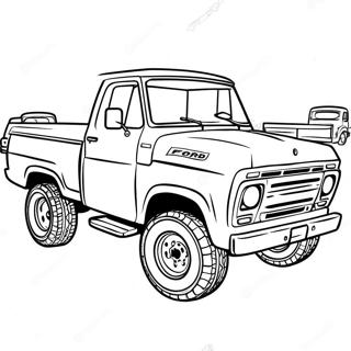 Realistic Ford Truck Coloring Page 5884-4698